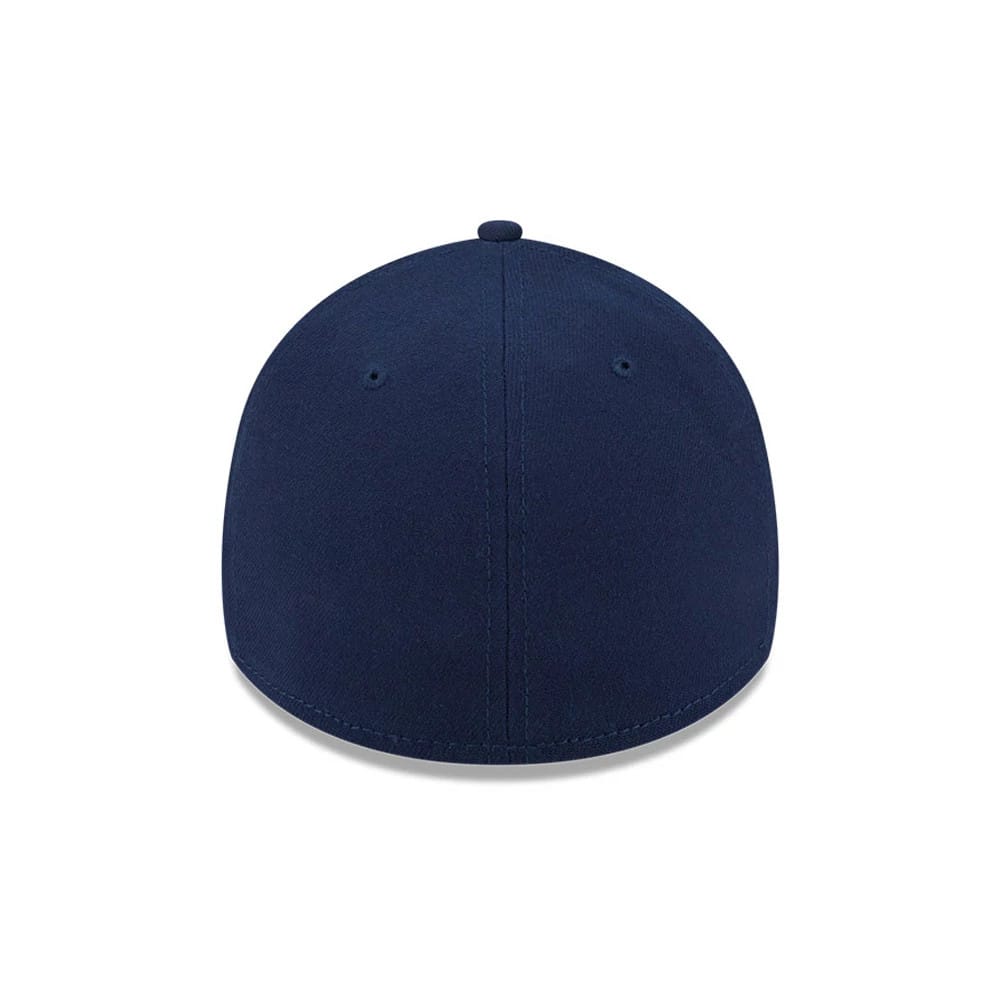 Pictured is this MLB Faded Oceanside New York Yankees 39THIRTY Stretch Fit cap in dark blue. 7