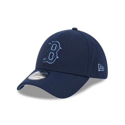 Pictured is this MLB Faded Oceanside Boston Red Sox 39THIRTY Stretch Fit cap in dark blue. 1