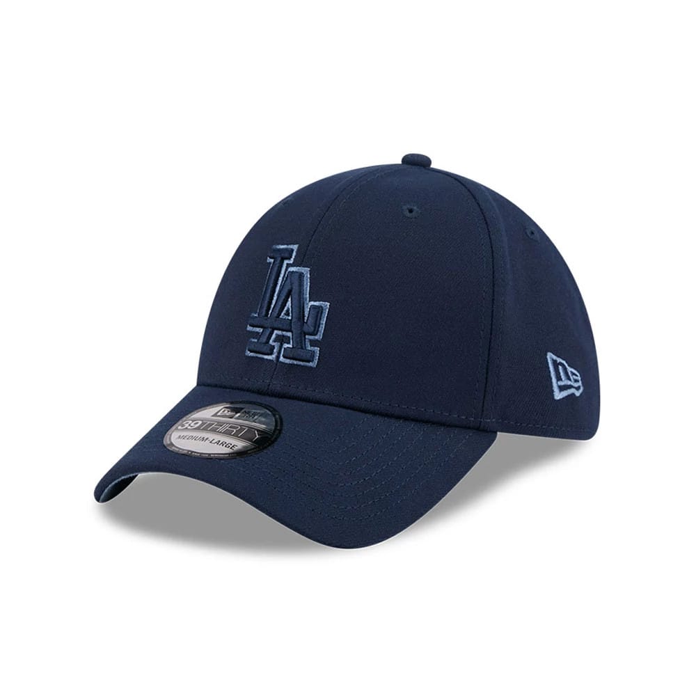 Pictured is this MLB Faded Oceanside LA Dodgers 39THIRTY Stretch Fit cap in dark blue. 1