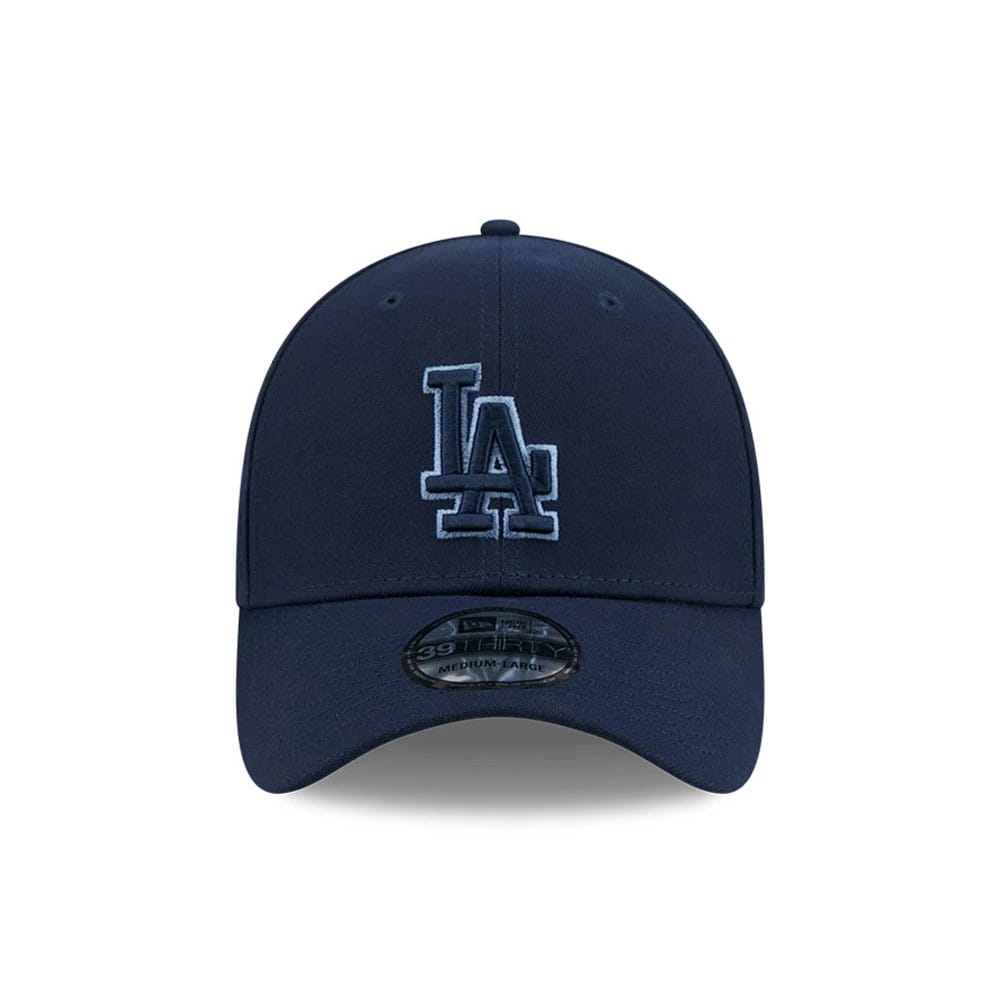 Pictured is this MLB Faded Oceanside LA Dodgers 39THIRTY Stretch Fit cap in dark blue. 3