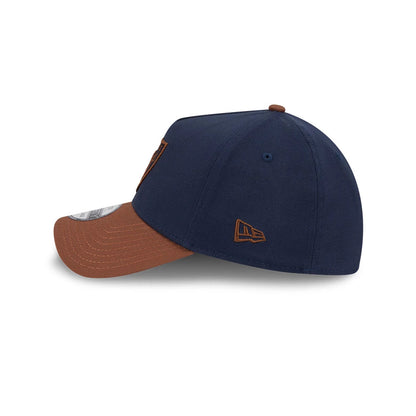 Pictured is this NFL Blueberry Tiramisu Las Vegas Raiders 39THIRTY A-Frame Stretch Fit cap in navy. 5