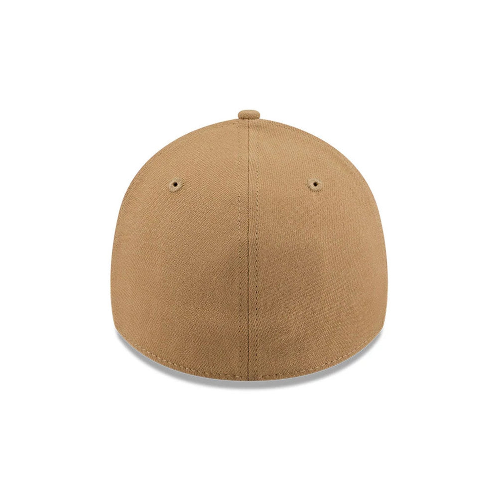 Pictured is this MLB LA Dodgers 39THIRTY Stretch Fit cap in beige. 7