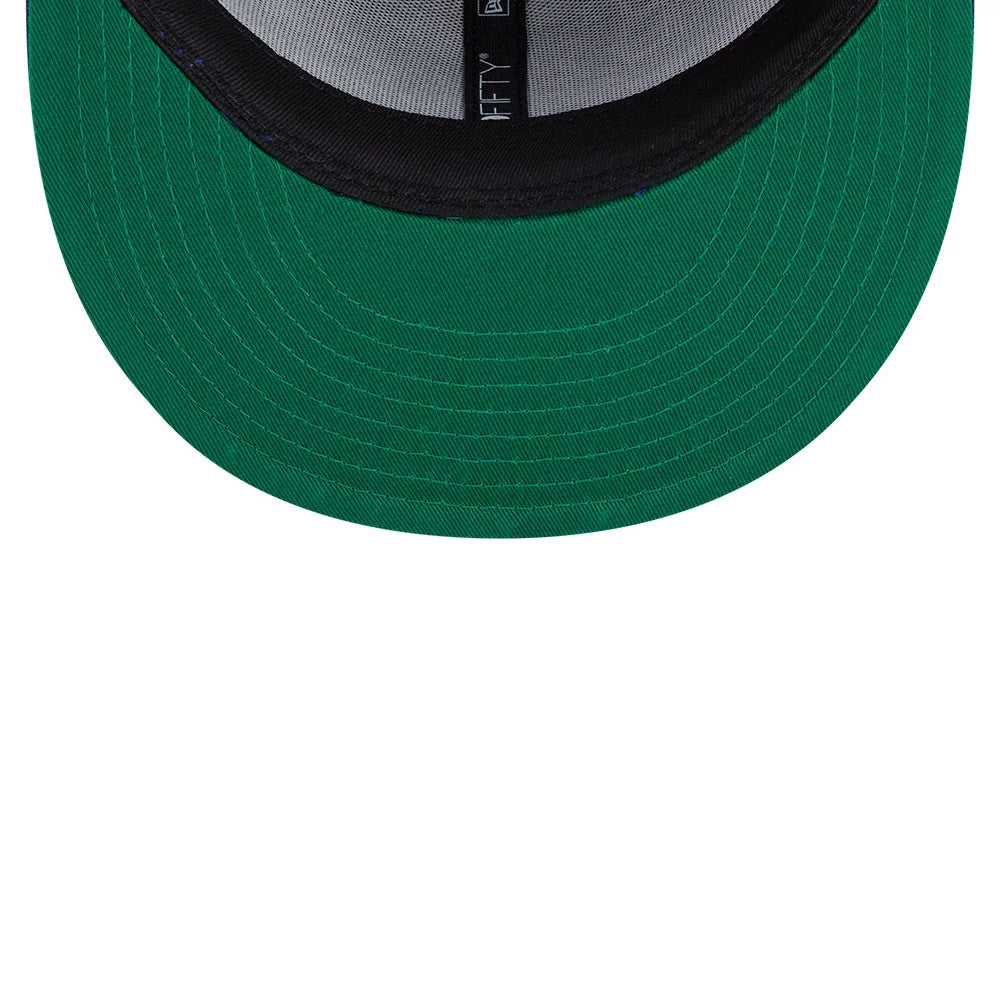 Pictured is this MLB Cooperstown Throwback LA Dodgers 9FIFTY Snapback cap in dark blue. 2