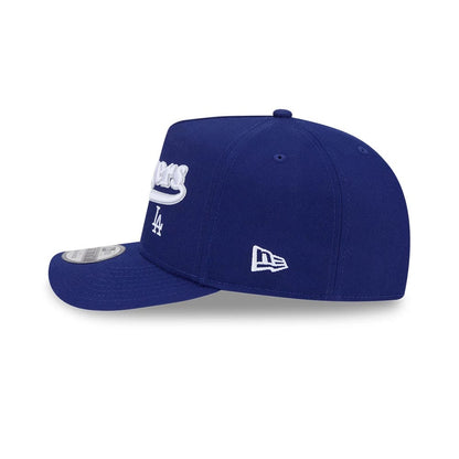 Pictured is this MLB Cooperstown Pennant Script LA Dodgers 9FIFTY A-Frame Snapback cap in dark blue. 5