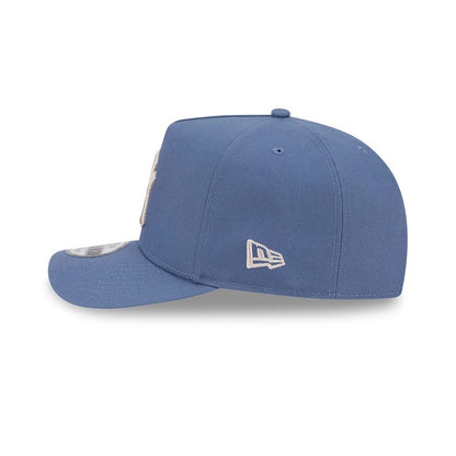 Pictured is this MLB Slate Stone New York Yankees 9FIFTY A-Frame Snapback cap in blue. 4
