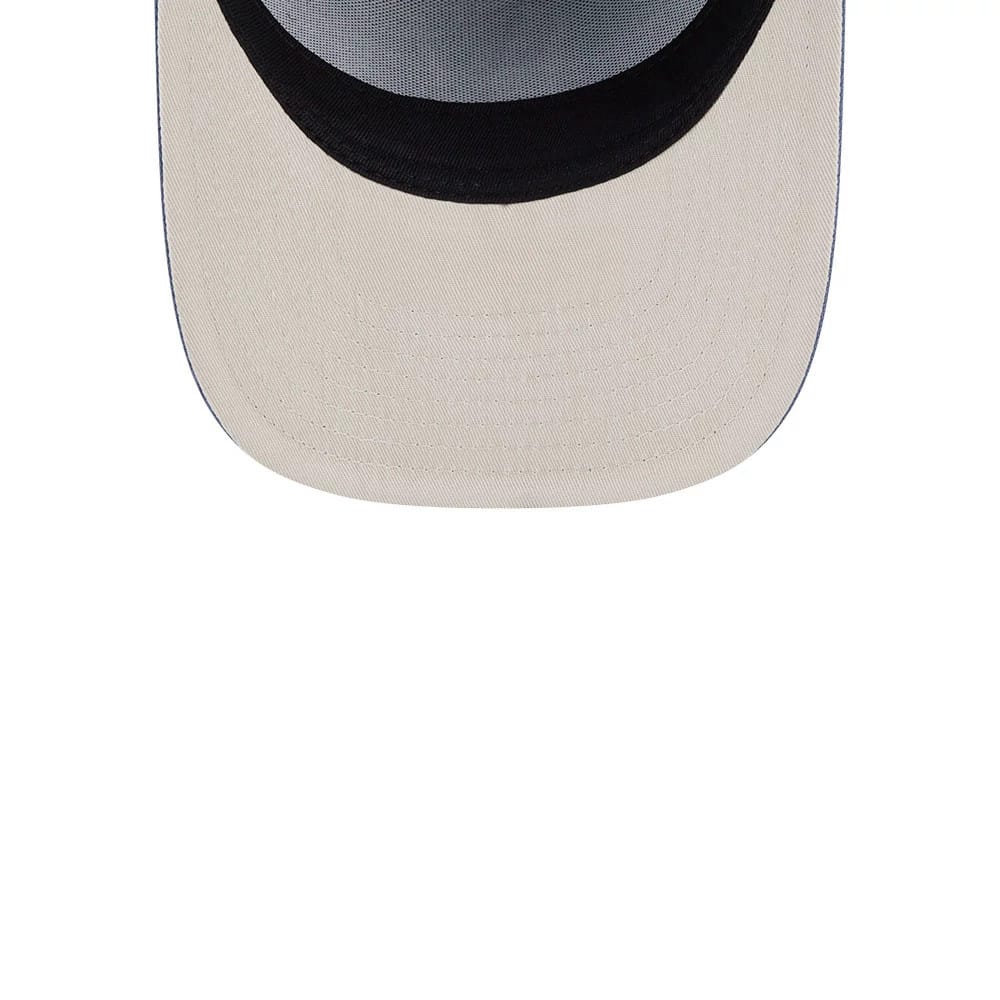 Pictured is this MLB Slate Stone New York Yankees 9FIFTY A-Frame Snapback cap in blue. 2