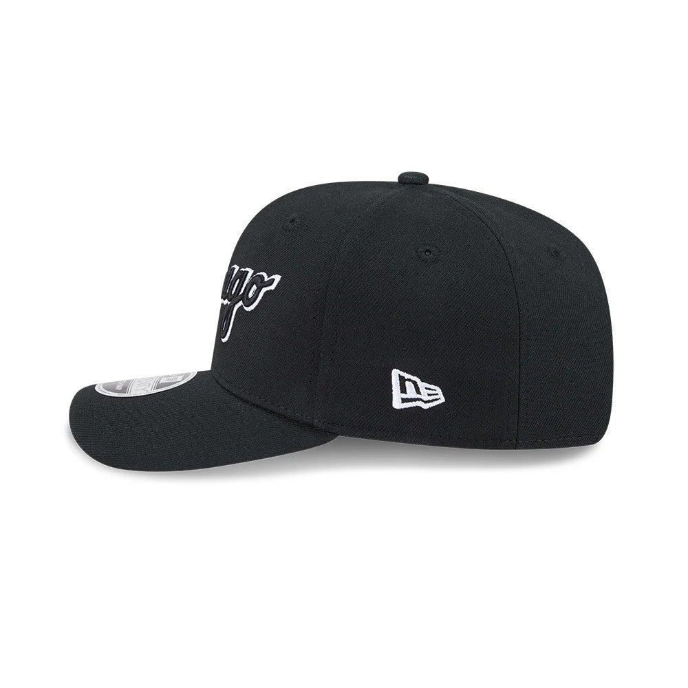 Pictured is this MLB Chicago White Sox 9SEVENTY Stretch Snap cap in black. 6