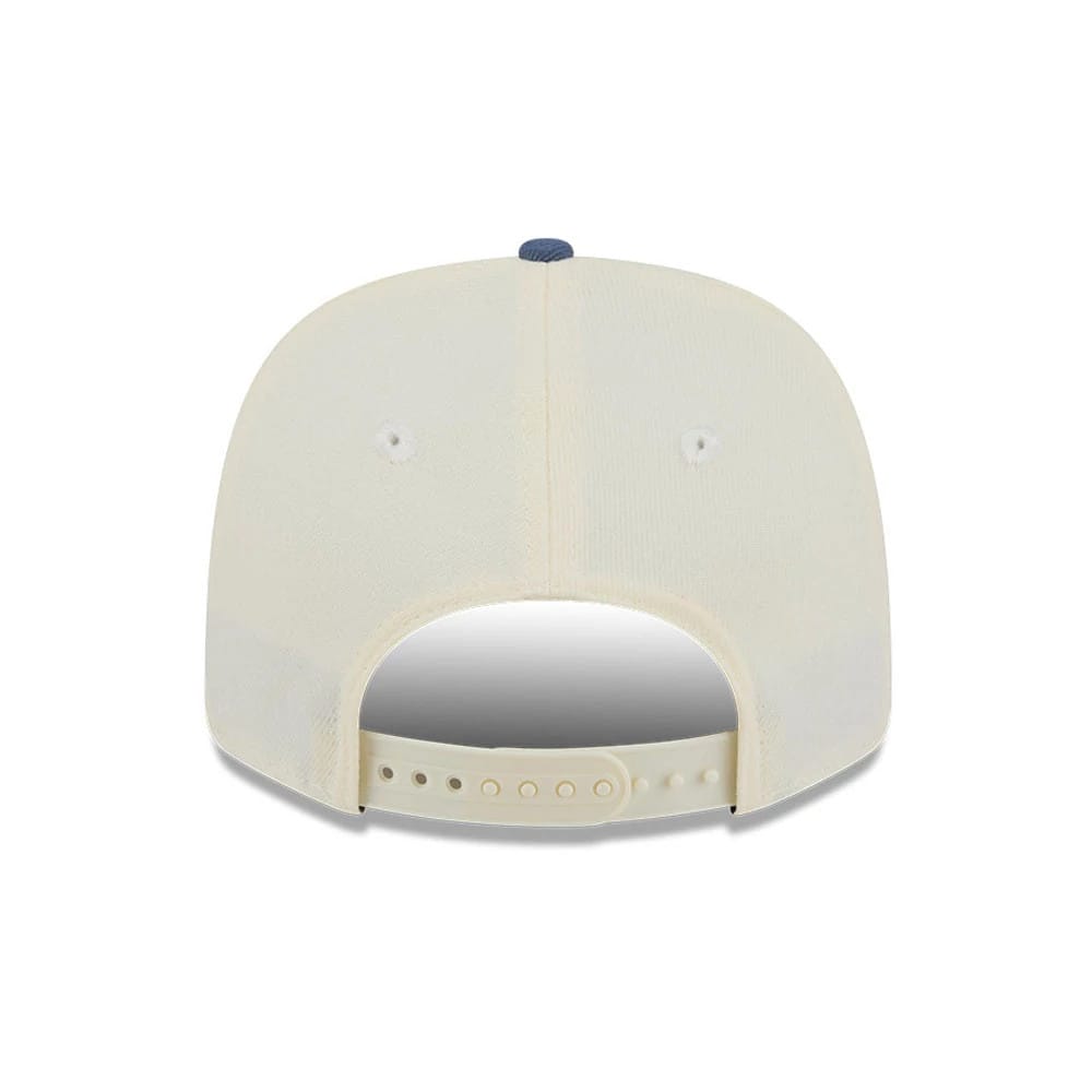Pictured is this MLB Slate Stone Chicago White Sox 9SEVENTY Stretch Snap cap in cream & dark blue. 7