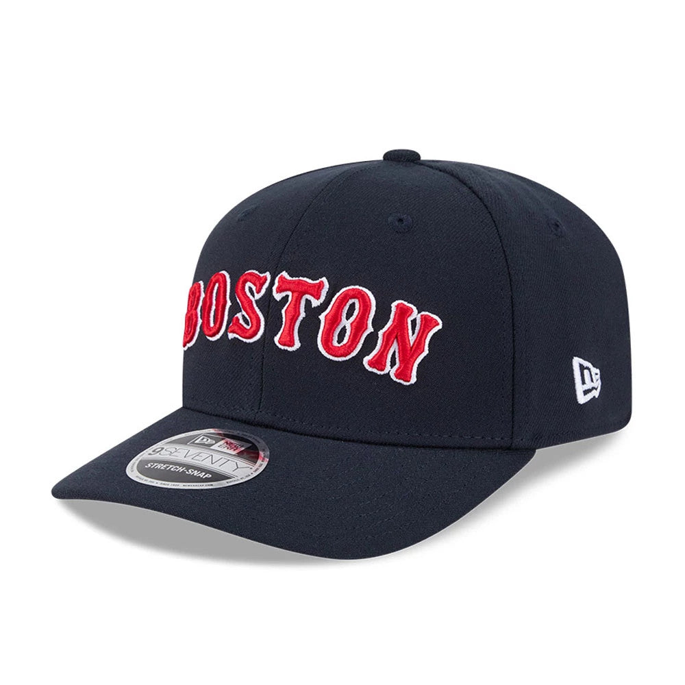 Pictured is this MLB Boston Red Sox 9SEVENTY Stretch Snap cap in navy. 3