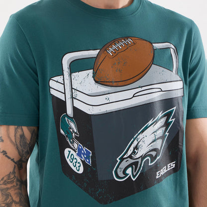 The model is wearing this NFL Training 2026 Philadelphia Eagles T-Shirt in dark green. 7