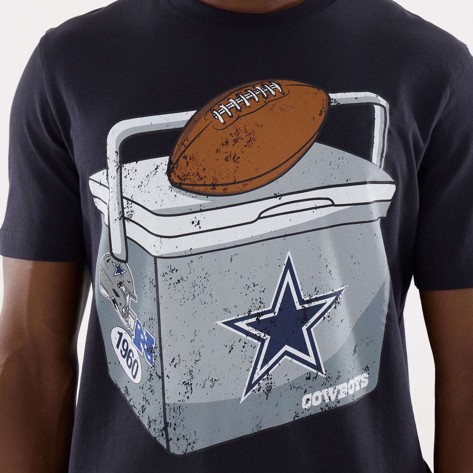The model is wearing this NFL Training 2026 Dallas Cowboys T-Shirt in navy. 4