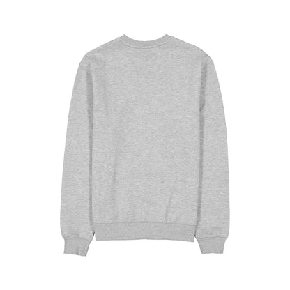 The model is wearing this NFL Training 2026 Las Vegas Raiders Crew Neck Sweater in grey. 7