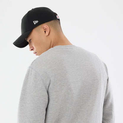 The model is wearing this NFL Training 2026 Las Vegas Raiders Crew Neck Sweater in grey. 5