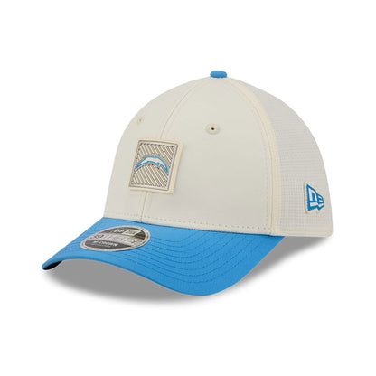Pictured is this NFL Training 2026 Los Angeles Chargers 39THIRTY M-Crown Stretch Fit cap in white. 3