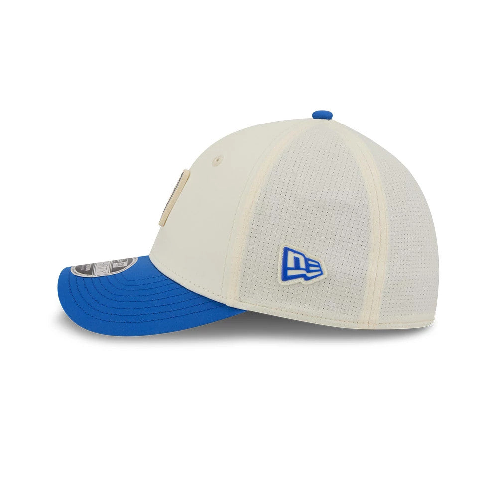 Pictured is this NFL Training 2026 LA Rams 39THIRTY M-Crown Stretch Fit cap in white. 5