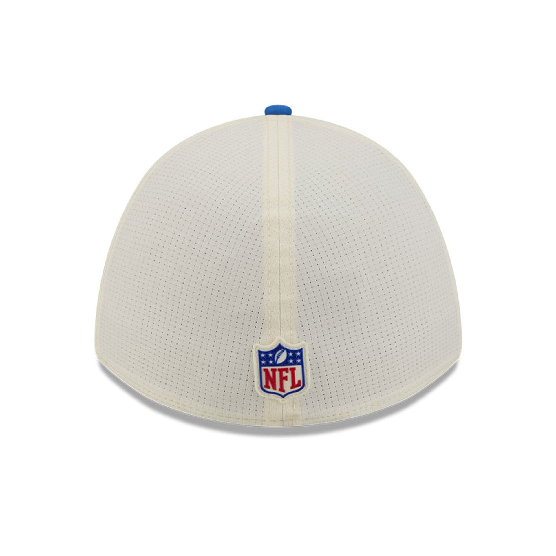 Pictured is this NFL Training 2026 LA Rams 39THIRTY M-Crown Stretch Fit cap in white. 6