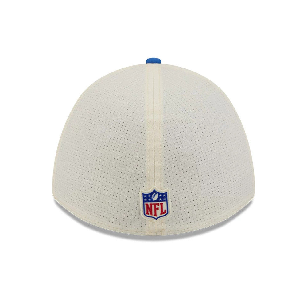 Pictured is this NFL Training 2026 LA Rams 39THIRTY M-Crown Stretch Fit cap in white. 6