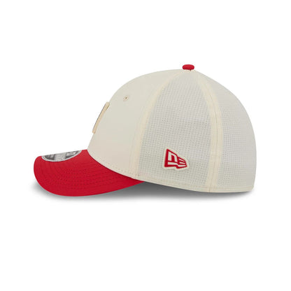 Pictured is this NFL Training 2026 Kansas City Chiefs 39THIRTY M-Crown Stretch Fit cap in white. 6