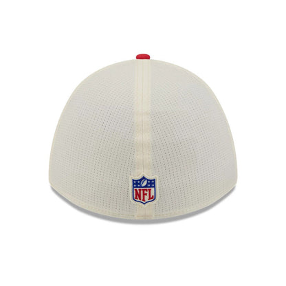Pictured is this NFL Training 2026 Kansas City Chiefs 39THIRTY M-Crown Stretch Fit cap in white. 4