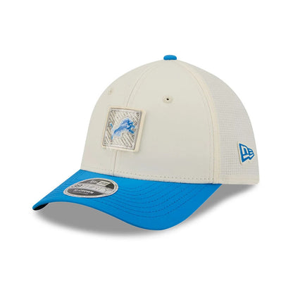 Pictured is this NFL Training 2026 Detroit Lions 39THIRTY M-Crown Stretch Fit cap in white. 3