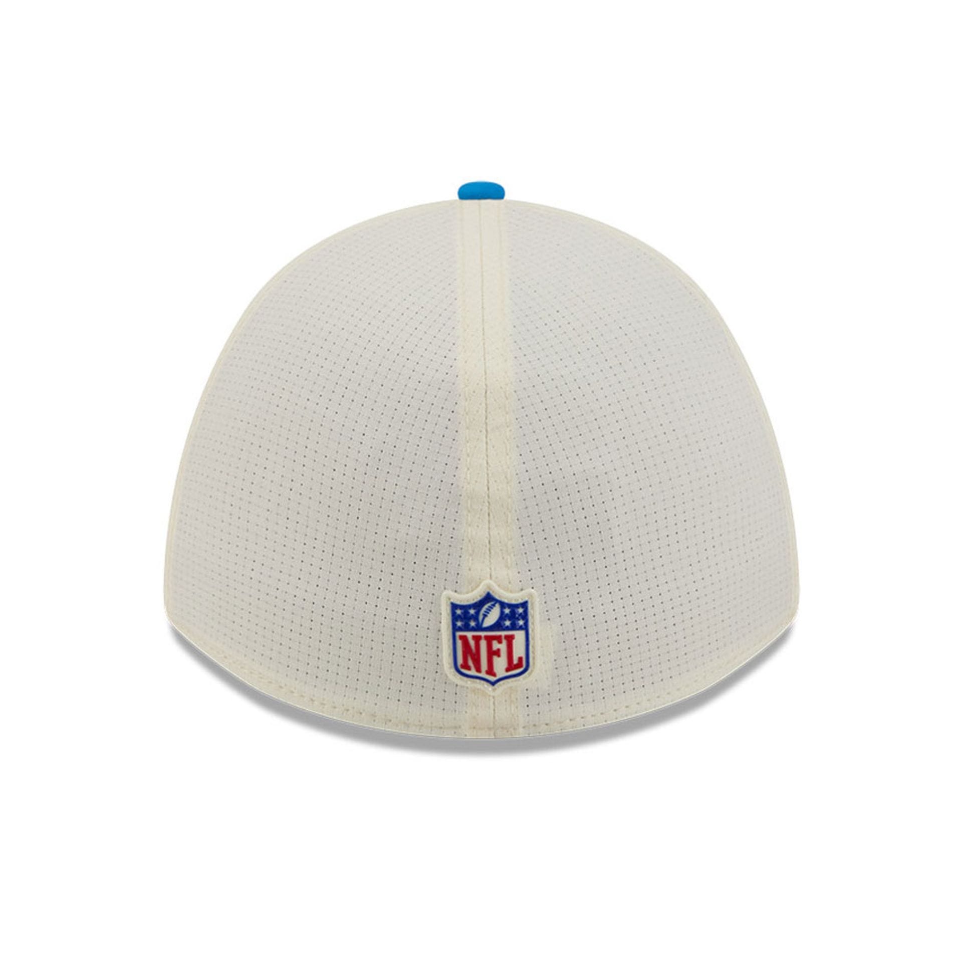 Pictured is this NFL Training 2026 Detroit Lions 39THIRTY M-Crown Stretch Fit cap in white. 4