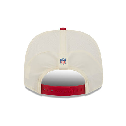 Pictured is this NFL Training 2026 San Francisco 49ers 9SEVENTY Stretch Snap cap in white. 6