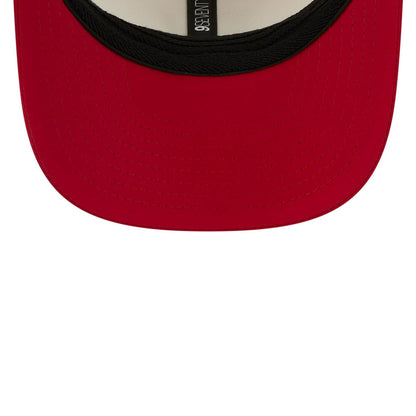 Pictured is this NFL Training 2026 San Francisco 49ers 9SEVENTY Stretch Snap cap in white. 7
