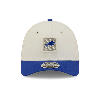 Pictured is this NFL Training 2026 Buffalo Bills 39THIRTY M-Crown Stretch Fit cap in white. 2