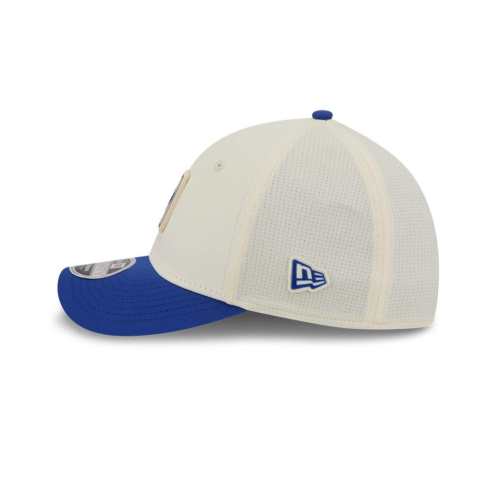 Pictured is this NFL Training 2026 Buffalo Bills 39THIRTY M-Crown Stretch Fit cap in white. 6
