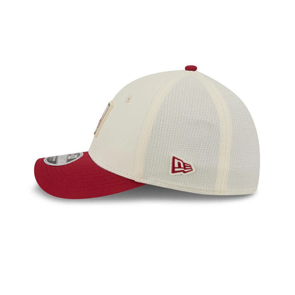 Pictured is this NFL Training 2026 Arizona Cardinals 39THIRTY M-Crown Stretch Fit cap in white. 5