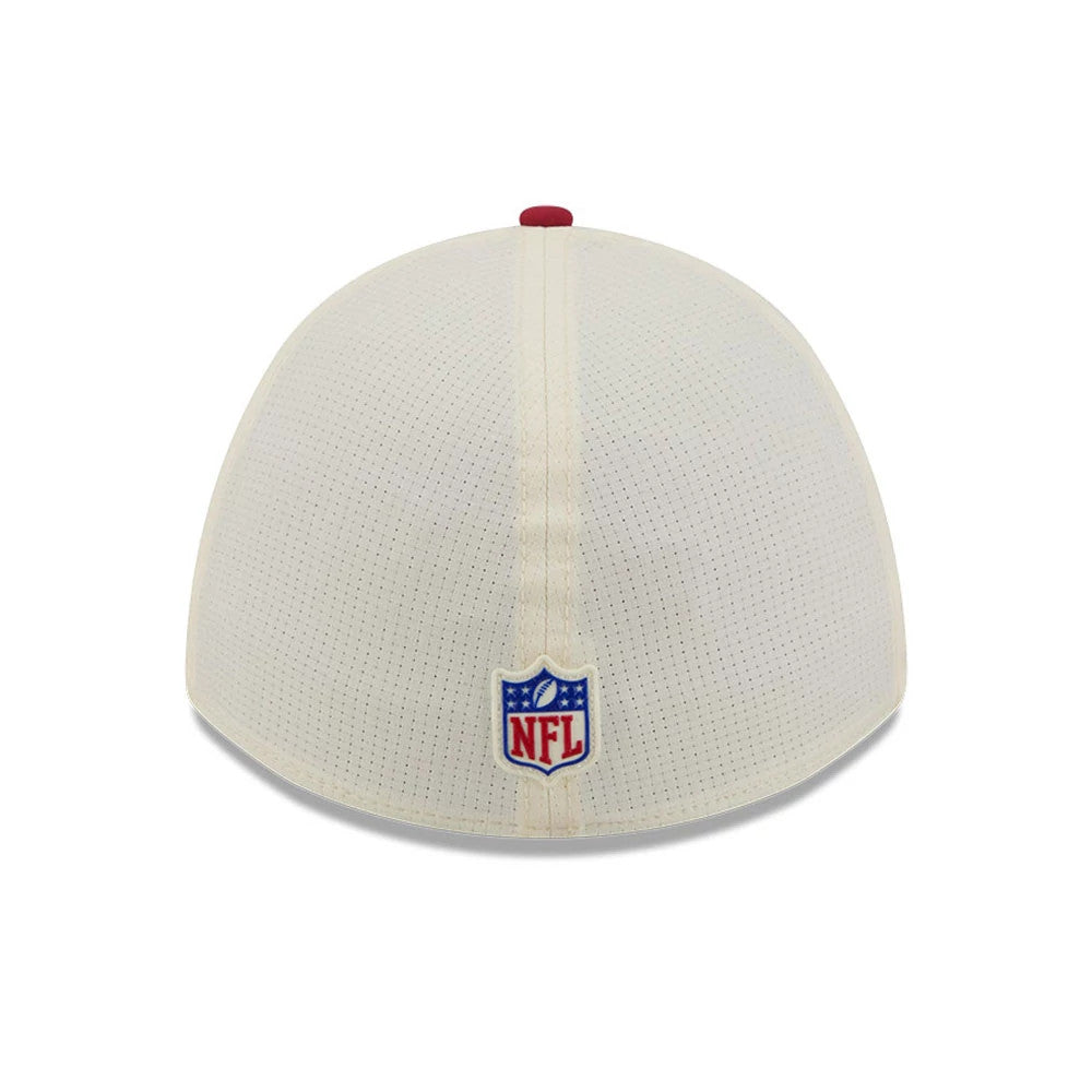 Pictured is this NFL Training 2026 Arizona Cardinals 39THIRTY M-Crown Stretch Fit cap in white. 6