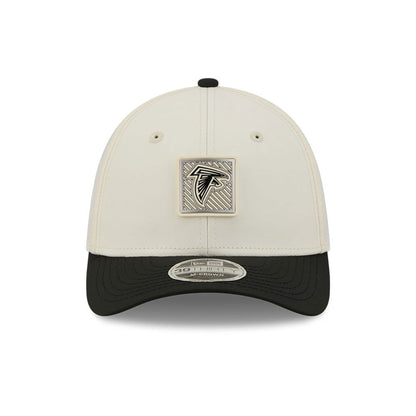 Pictured is this NFL Training 2026 Atlanta Falcons 39THIRTY M-Crown Stretch Fit cap in white. 2