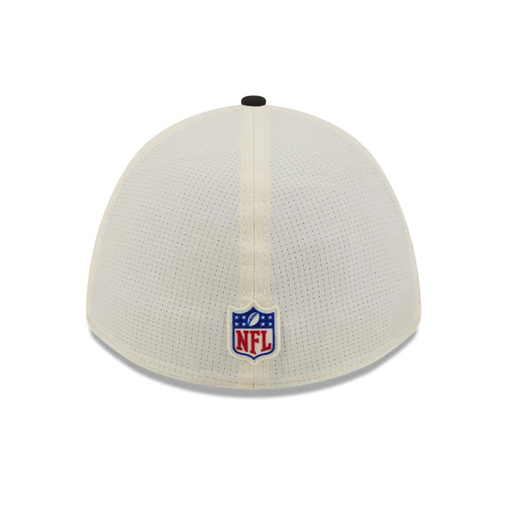 Pictured is this NFL Training 2026 Atlanta Falcons 39THIRTY M-Crown Stretch Fit cap in white. 4