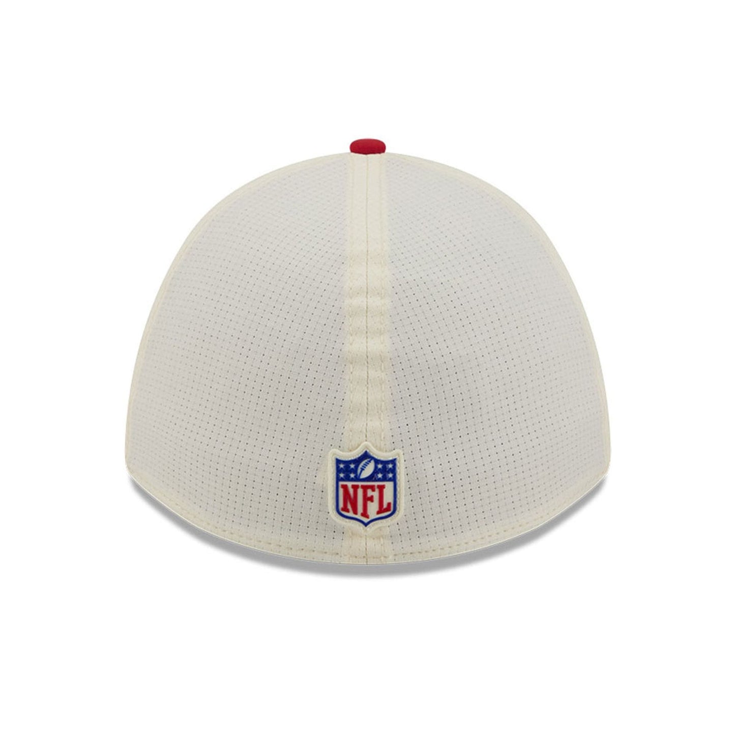 Pictured is this NFL Training 2026 Tampa Bay Buccaneers 39THIRTY M-Crown Stretch Fit cap in white. 6