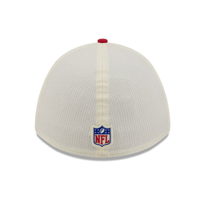 Pictured is this NFL Training 2026 Tampa Bay Buccaneers 39THIRTY M-Crown Stretch Fit cap in white. 6