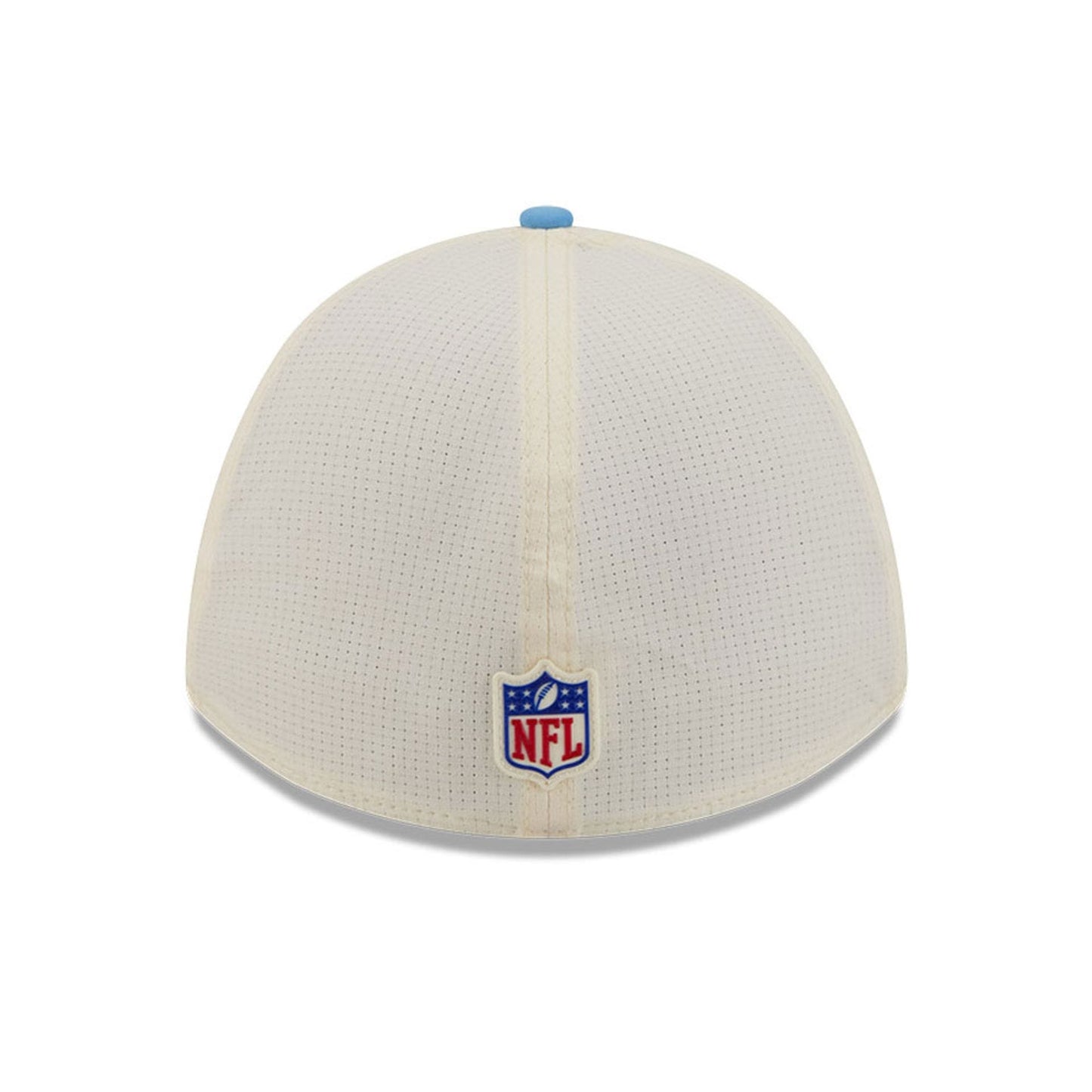 Pictured is this NFL Training 2026 Tennessee Titans 39THIRTY M-Crown Stretch Fit cap in pastel white. 6