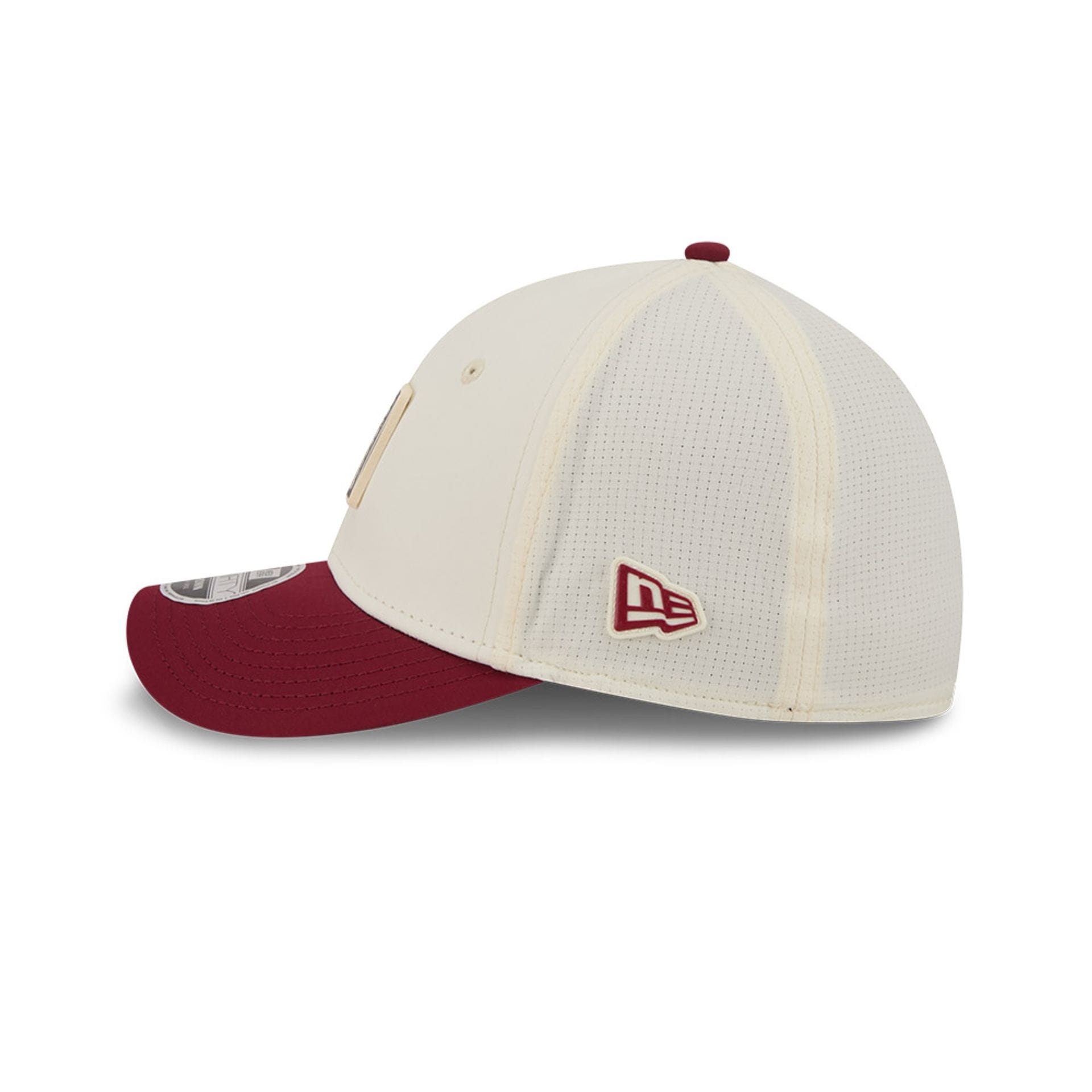 Pictured is this NFL Training 2026 Washington Commanders 39THIRTY M-Crown Stretch Fit cap in white. 5