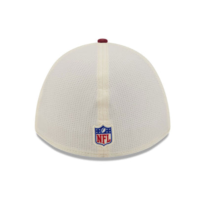Pictured is this NFL Training 2026 Washington Commanders 39THIRTY M-Crown Stretch Fit cap in white. 6