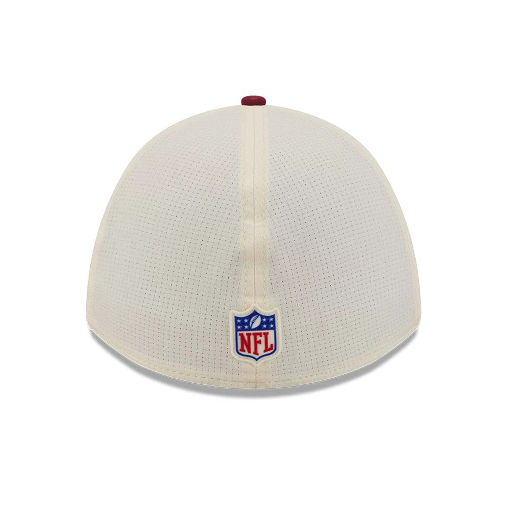 Pictured is this NFL Training 2026 Washington Commanders 39THIRTY M-Crown Stretch Fit cap in white. 6