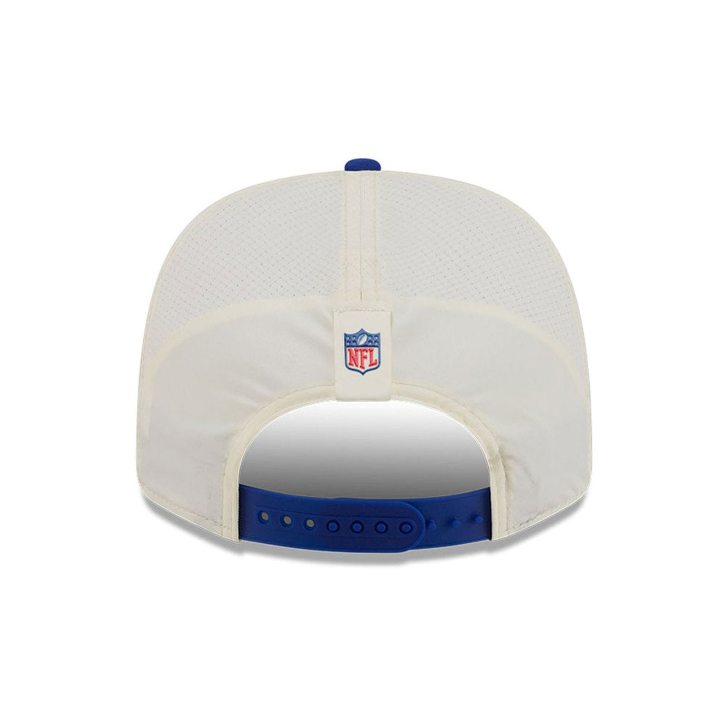 Pictured is this NFL Training 2026 New York Giants 9SEVENTY Stretch Snap cap in white. 6
