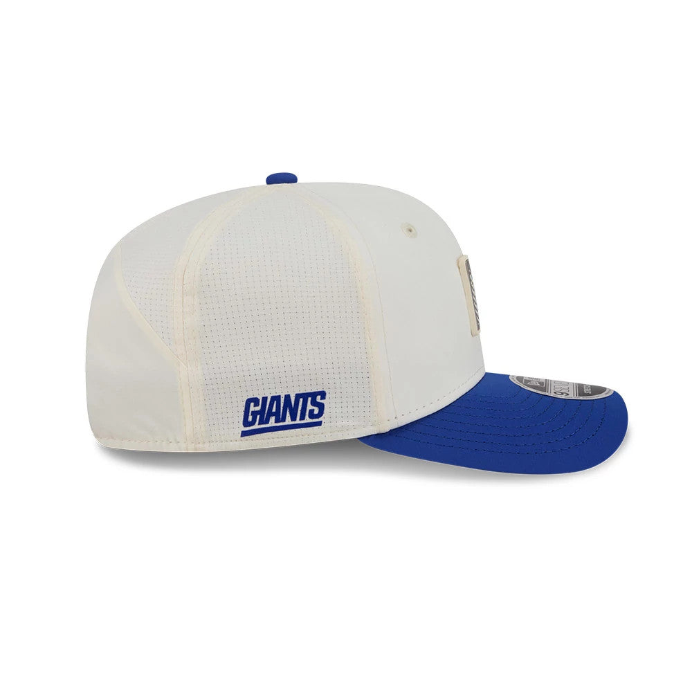 Pictured is this NFL Training 2026 New York Giants 9SEVENTY Stretch Snap cap in white. 4