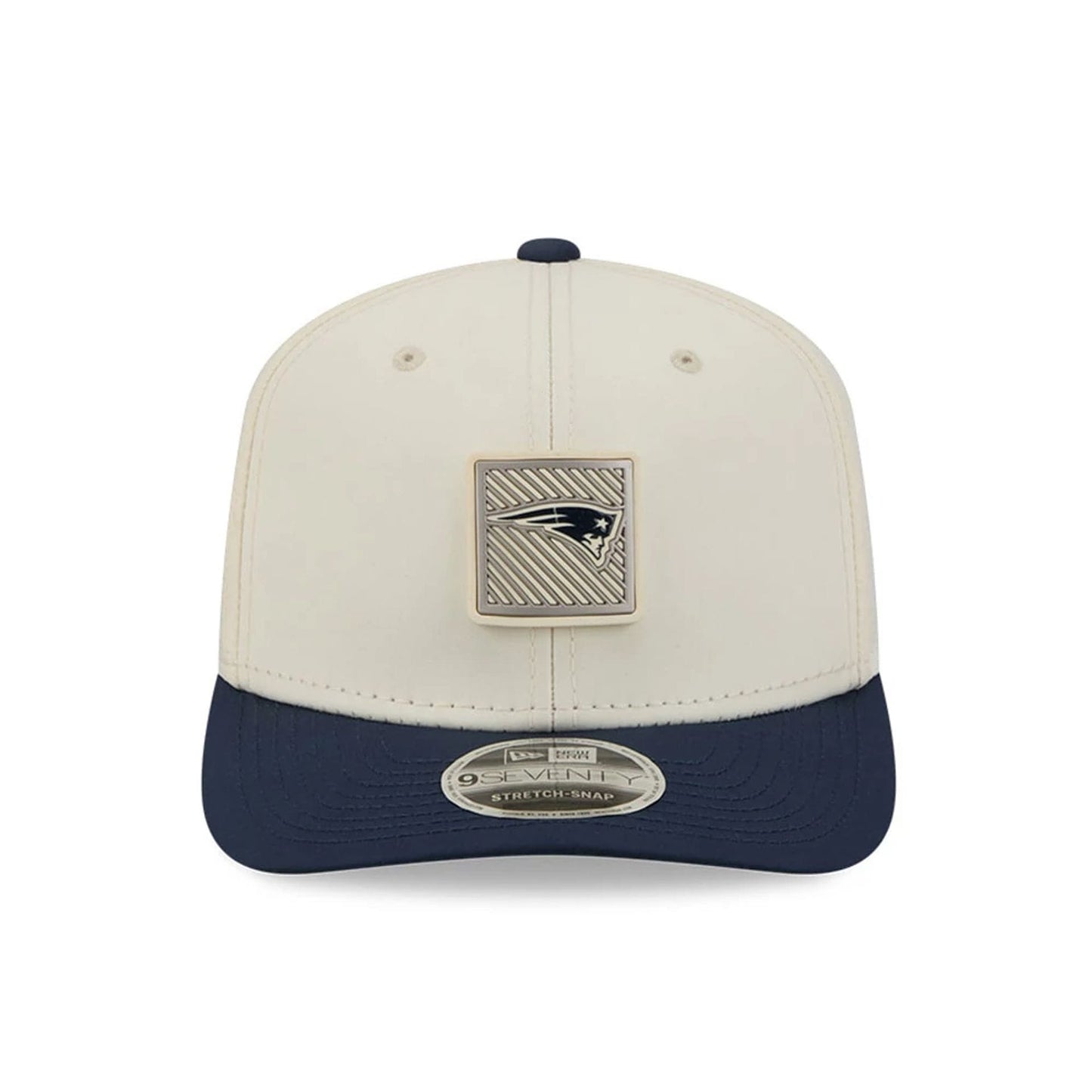 Pictured is this NFL Training 2026 New England Patriots 9SEVENTY Stretch Snap cap in white. 2
