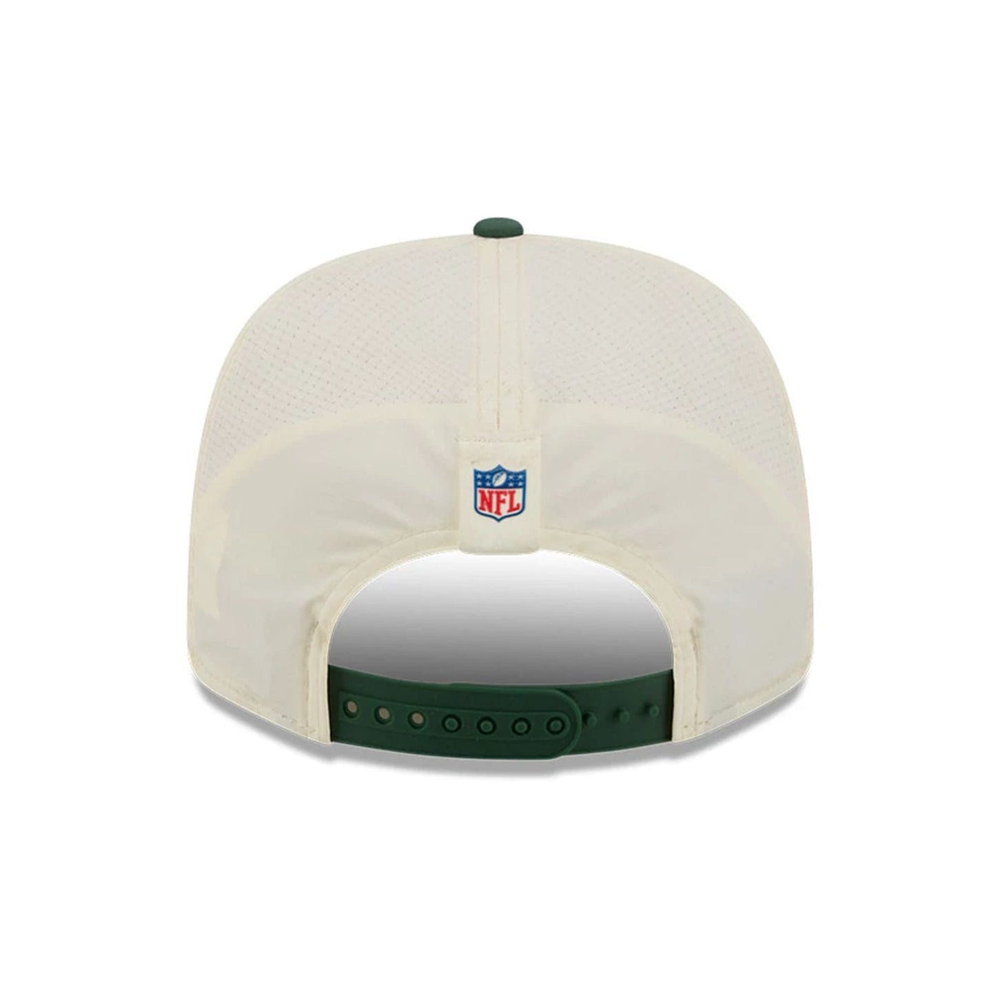 Pictured is this NFL Training 2026 Green Bay Packers 9SEVENTY Stretch Snap cap in white. 6
