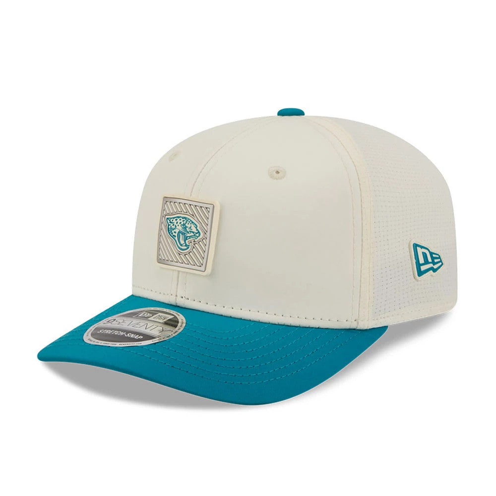Pictured is this NFL Training 2026 Jacksonville Jaguars 9SEVENTY Stretch Snap cap in white. 3