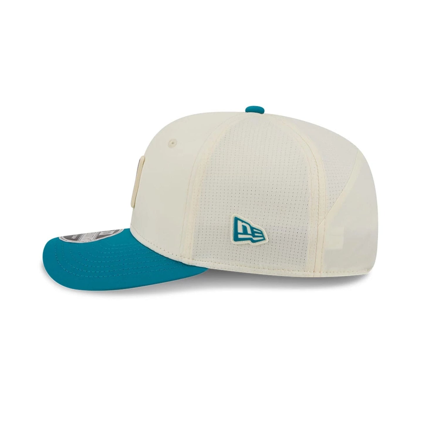 Pictured is this NFL Training 2026 Jacksonville Jaguars 9SEVENTY Stretch Snap cap in white. 5