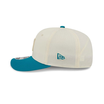 Pictured is this NFL Training 2026 Jacksonville Jaguars 9SEVENTY Stretch Snap cap in white. 5