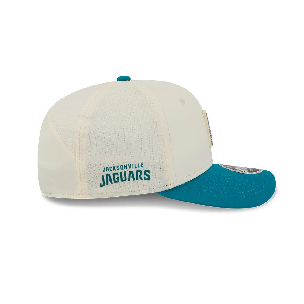 Pictured is this NFL Training 2026 Jacksonville Jaguars 9SEVENTY Stretch Snap cap in white. 4