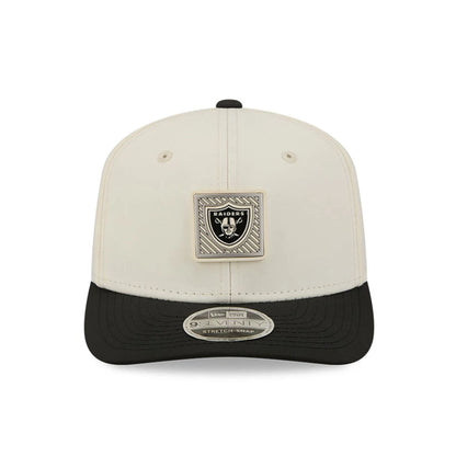 Pictured is this NFL Training 2026 Las Vegas Raiders 9SEVENTY Stretch Snap cap in white. 2