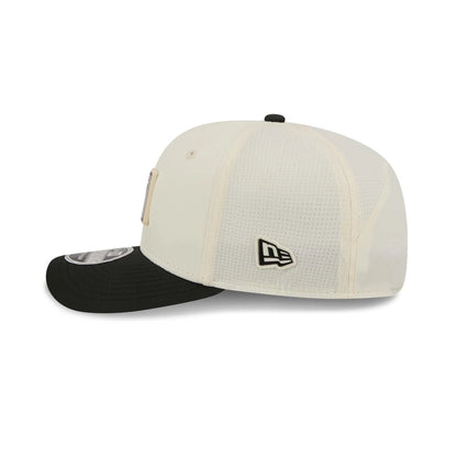 Pictured is this NFL Training 2026 Las Vegas Raiders 9SEVENTY Stretch Snap cap in white. 5