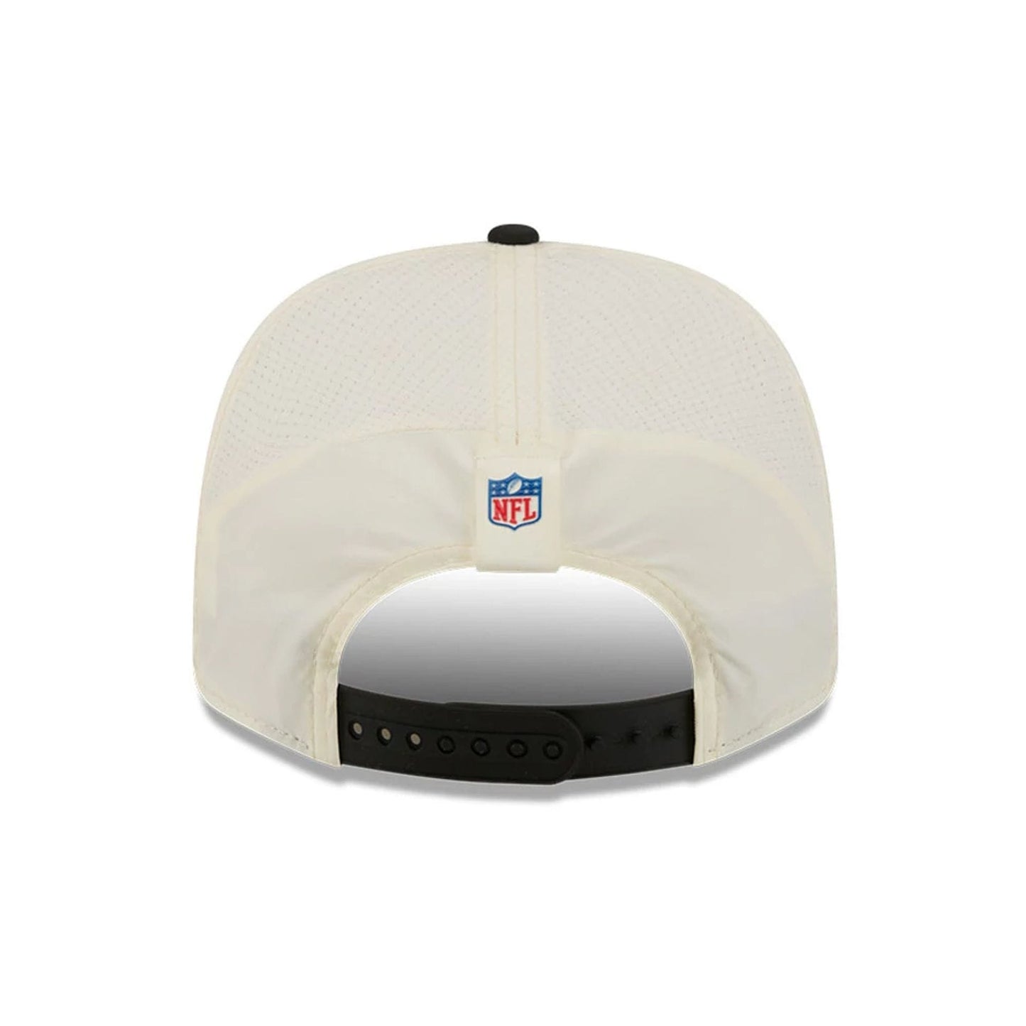 Pictured is this NFL Training 2026 Las Vegas Raiders 9SEVENTY Stretch Snap cap in white. 6